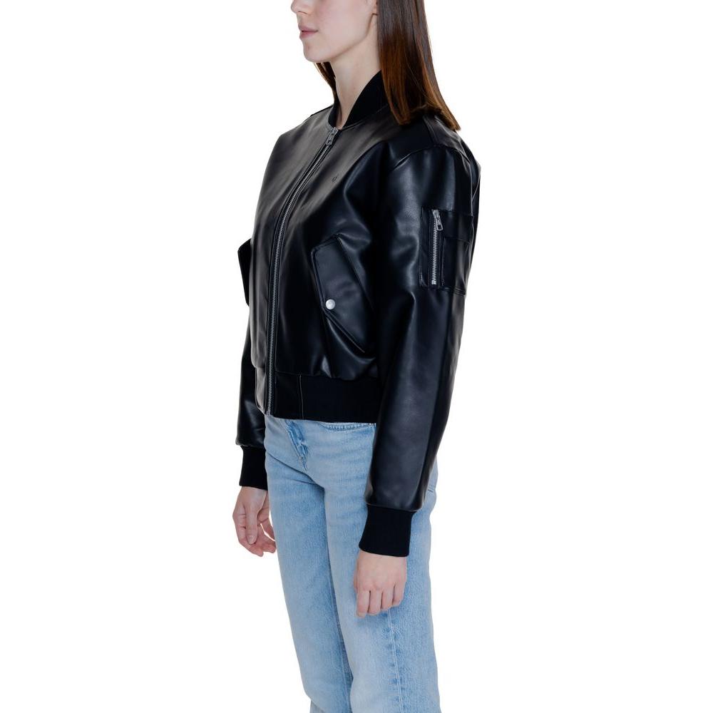 Calvin Klein Jeans Black Polyethylene Jackets & Coat Calvin Klein Jeans Black