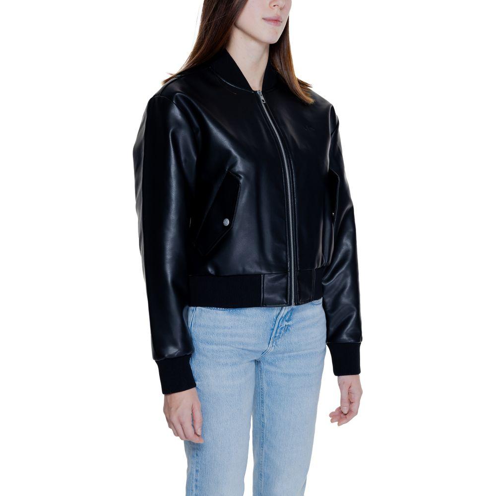 Calvin Klein Jeans Black Polyethylene Jackets & Coat Calvin Klein Jeans Black