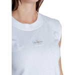 Calvin Klein Jeans White Cotton T-Shirt CA-14563900008-IT38|XS