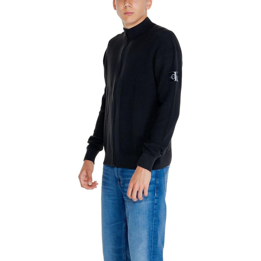 Calvin Klein Jeans Black Recycled Cotton Cardigan Calvin Klein Jeans Black