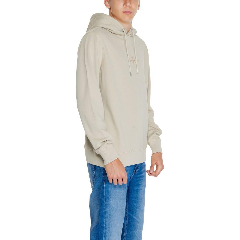 Calvin Klein Jeans Beige Recycled Cotton Sweater Calvin Klein Jeans Gray