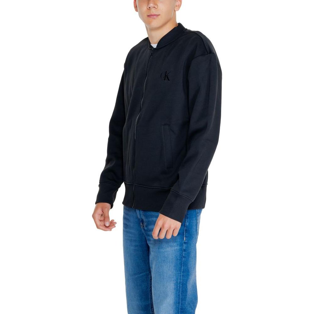 Calvin Klein Jeans Black Recycled Cotton Sweater Calvin Klein Jeans Black