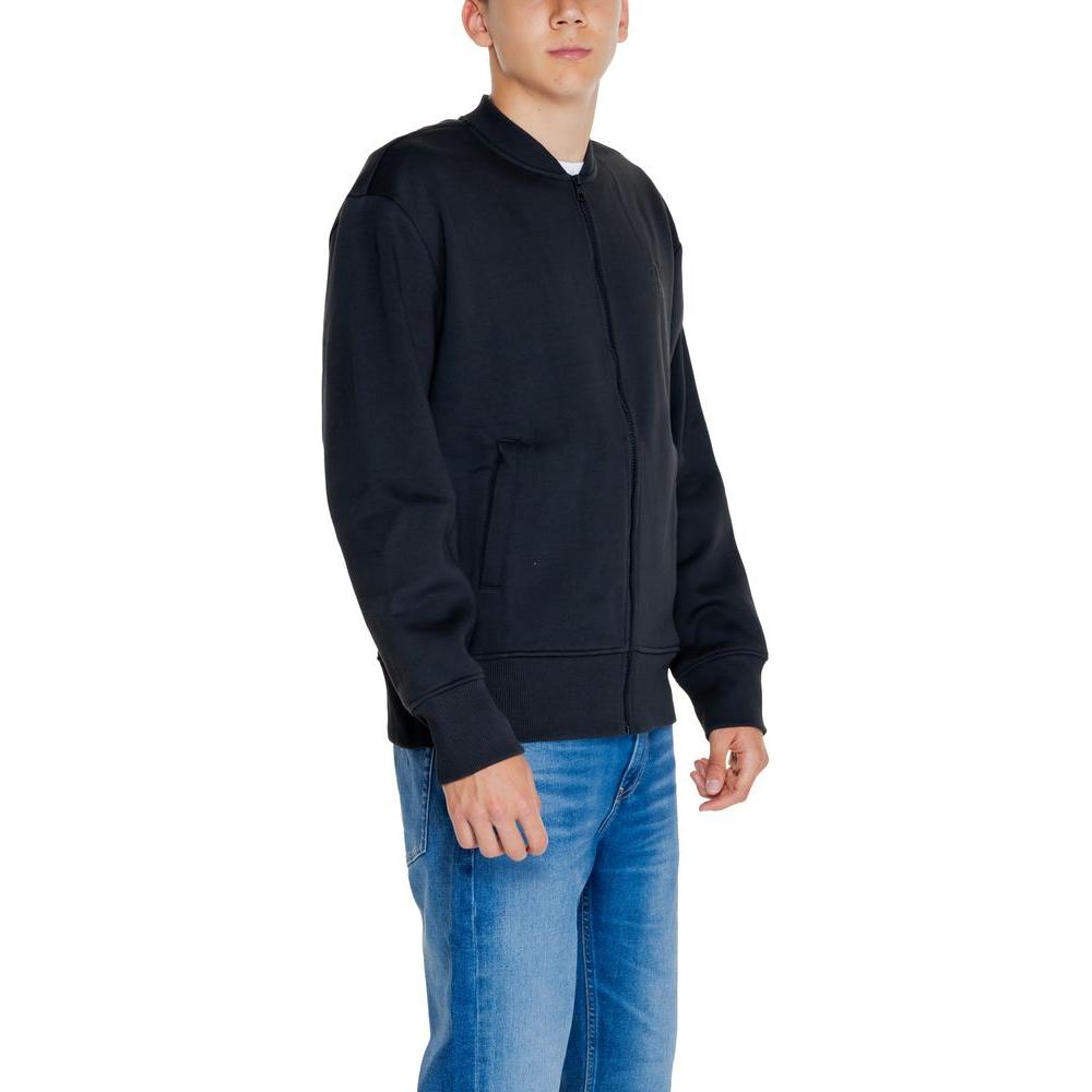 Calvin Klein Jeans Black Recycled Cotton Sweater Calvin Klein Jeans Black