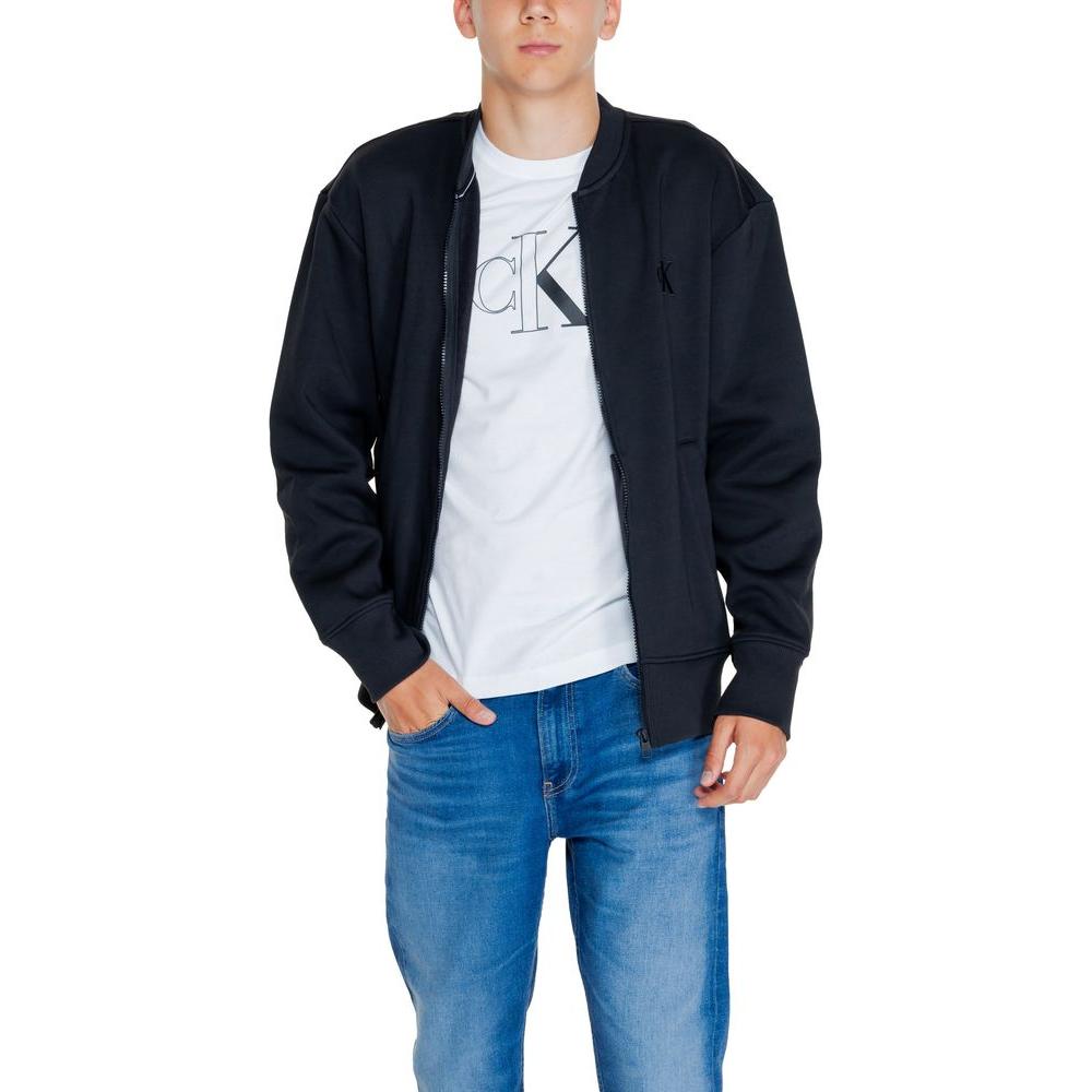 Calvin Klein Jeans Black Recycled Cotton Sweater Calvin Klein Jeans Dark Slate Gray