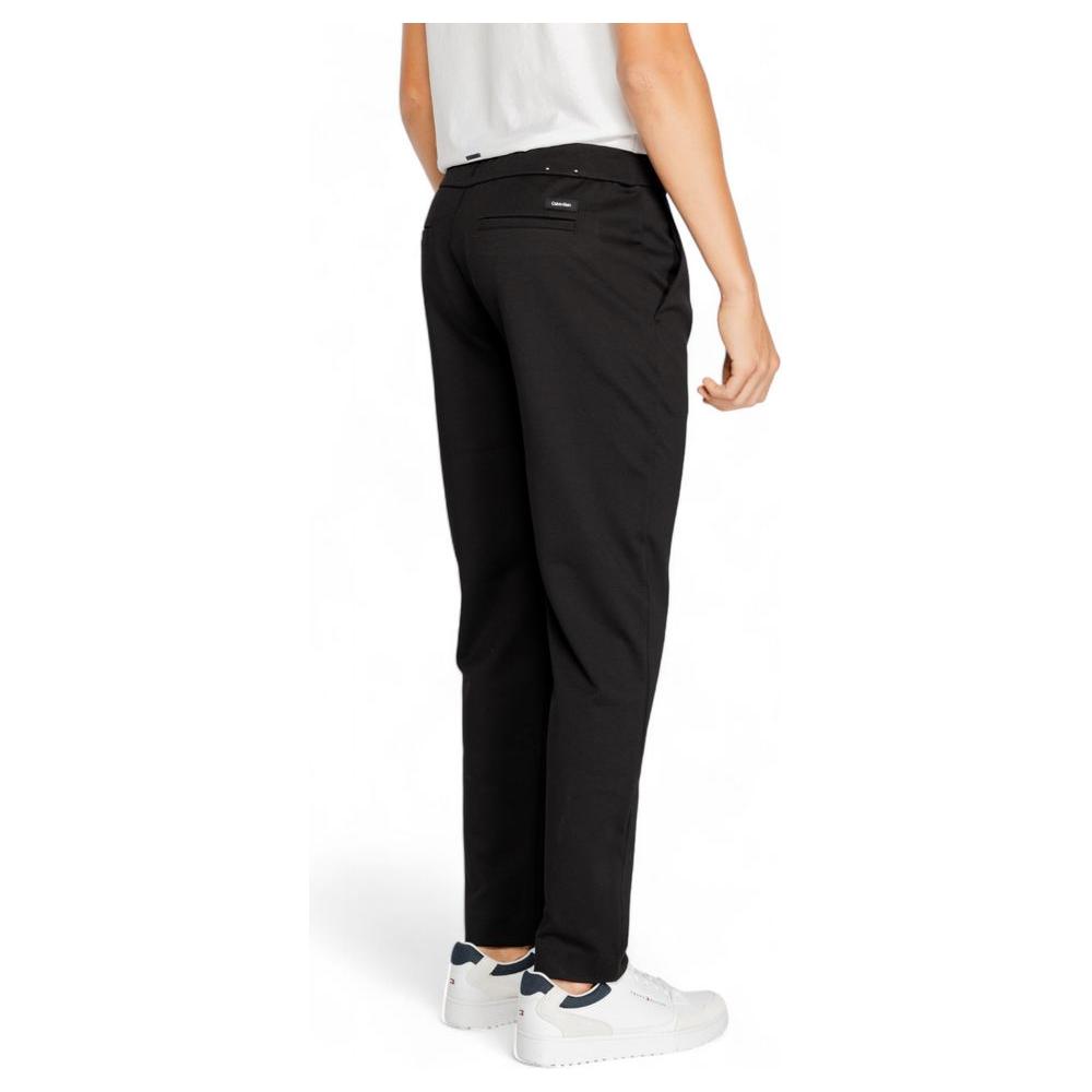 Calvin Klein Black Polyester Polyester Jeans & Pant Calvin Klein Black