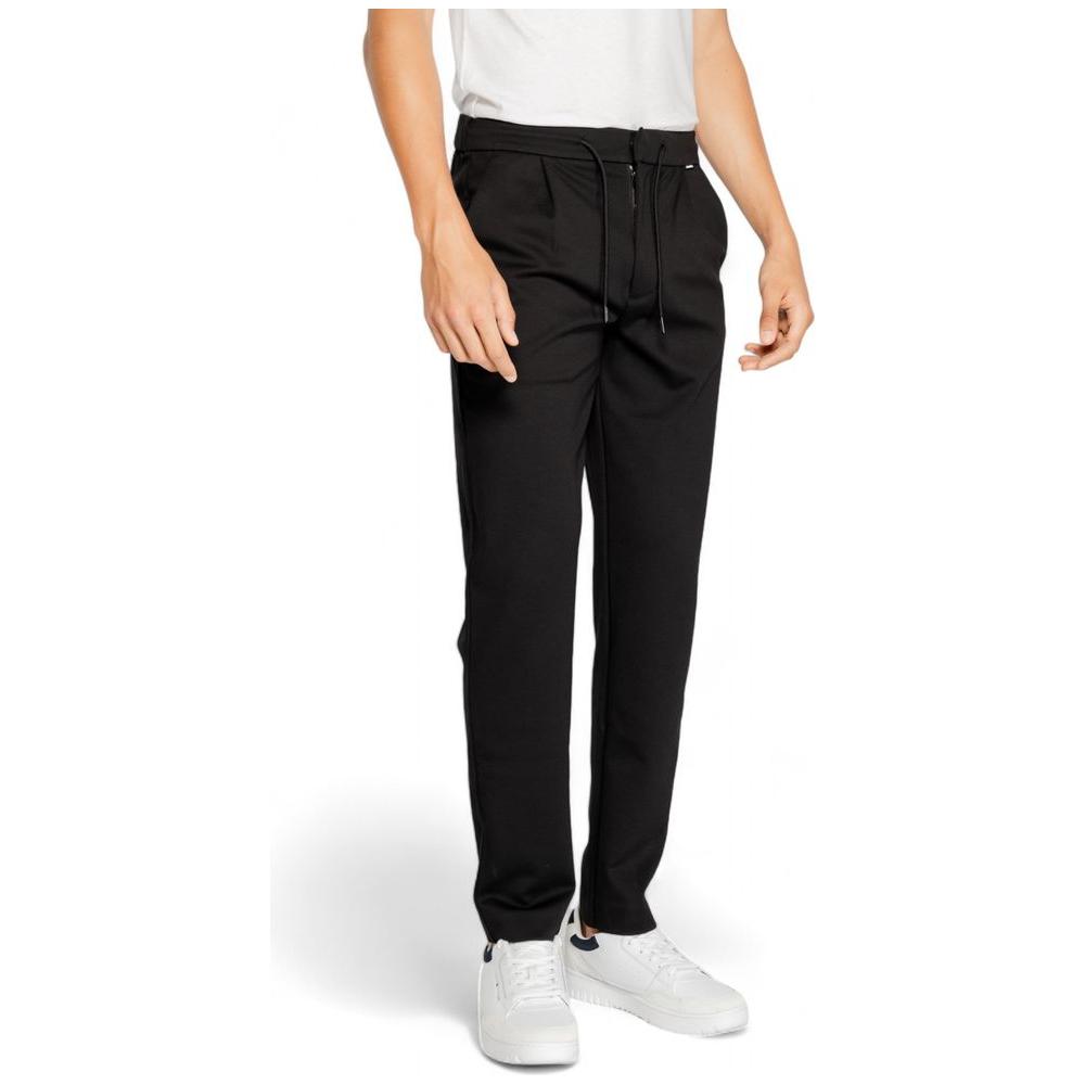 Calvin Klein Black Polyester Polyester Jeans & Pant Calvin Klein Light Gray