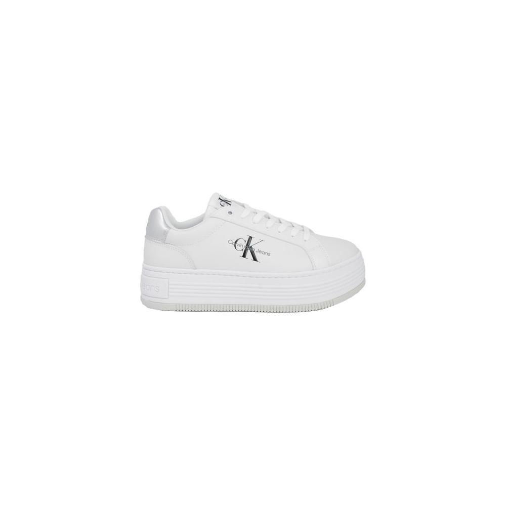 Calvin Klein Silver Leather Sneaker Calvin Klein Light Gray