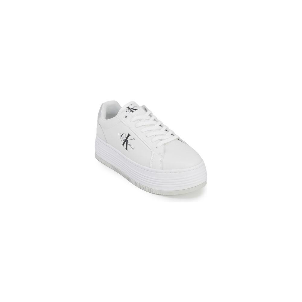 Calvin Klein Silver Leather Sneaker Calvin Klein Light Gray