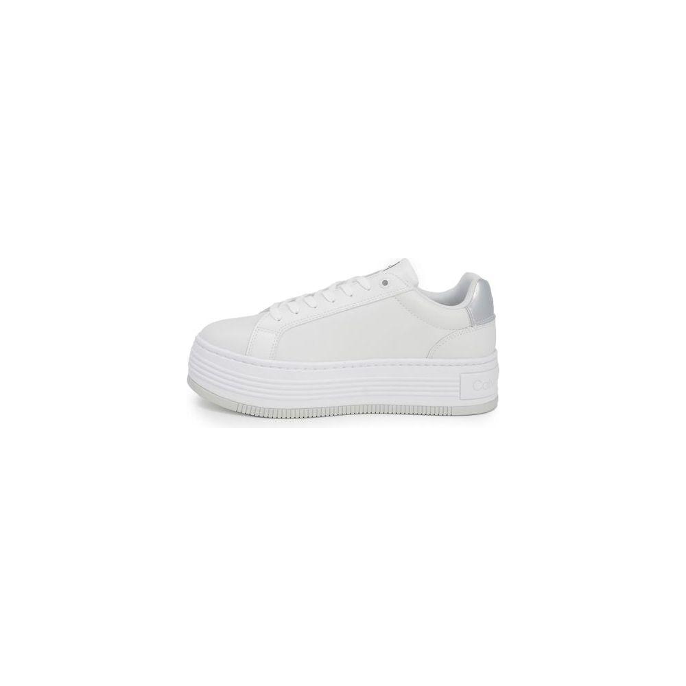 Calvin Klein Silver Leather Sneaker Calvin Klein Light Gray