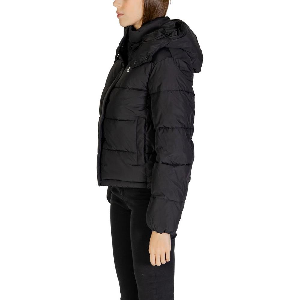 Calvin Klein Jeans Black Recycled Polyester Jackets & Coat Calvin Klein Jeans Black