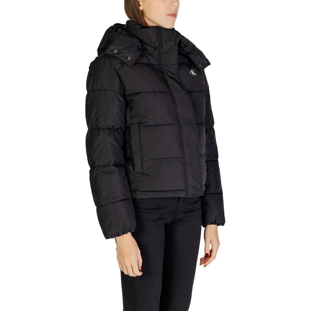 Calvin Klein Jeans Black Recycled Polyester Jackets & Coat Calvin Klein Jeans Black