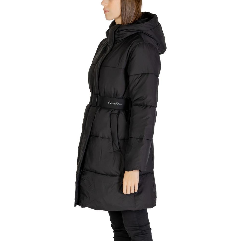 Calvin Klein Jeans Black Nylon Jackets & Coat Calvin Klein Jeans Dark Slate Gray