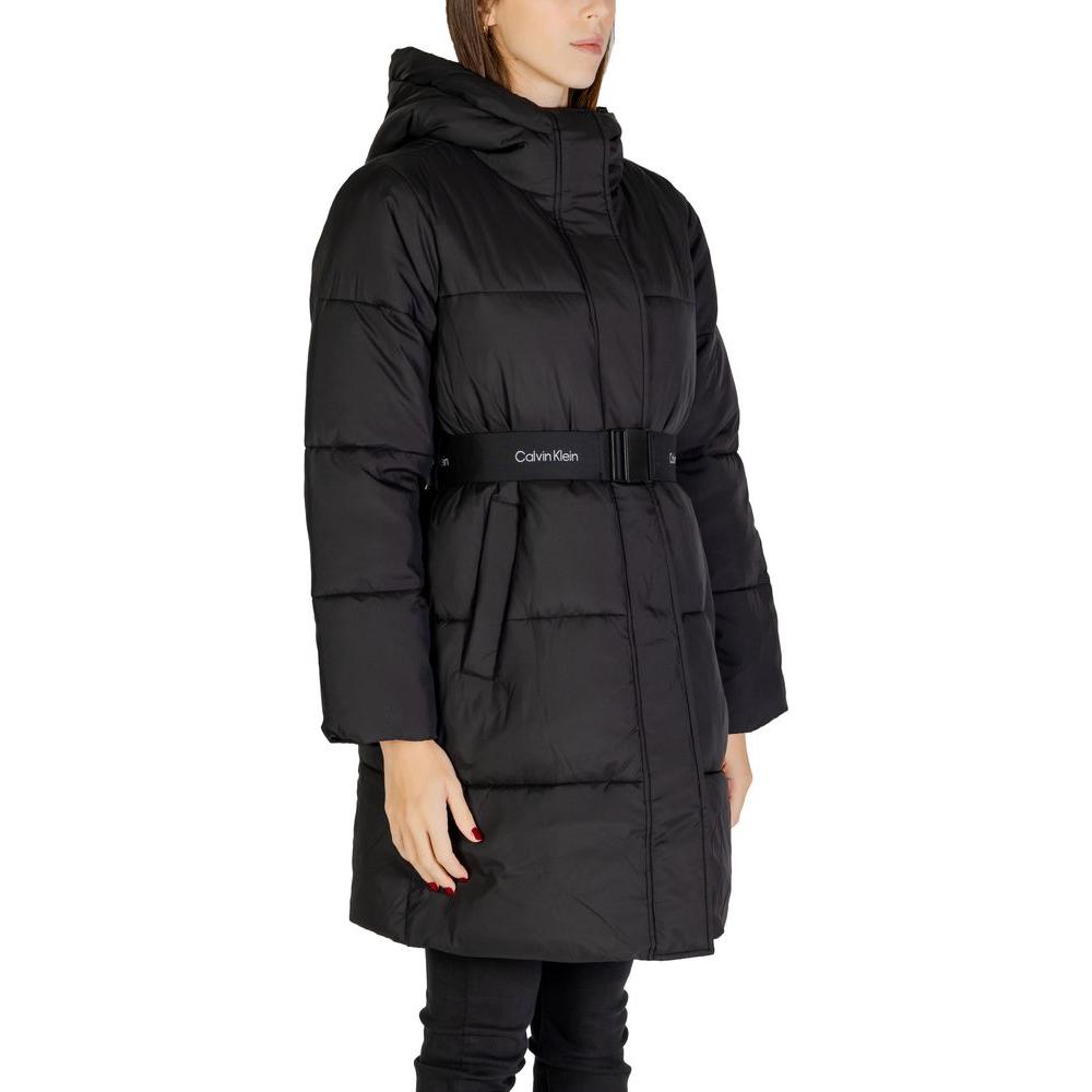 Calvin Klein Jeans Black Nylon Jackets & Coat Calvin Klein Jeans Dark Slate Gray