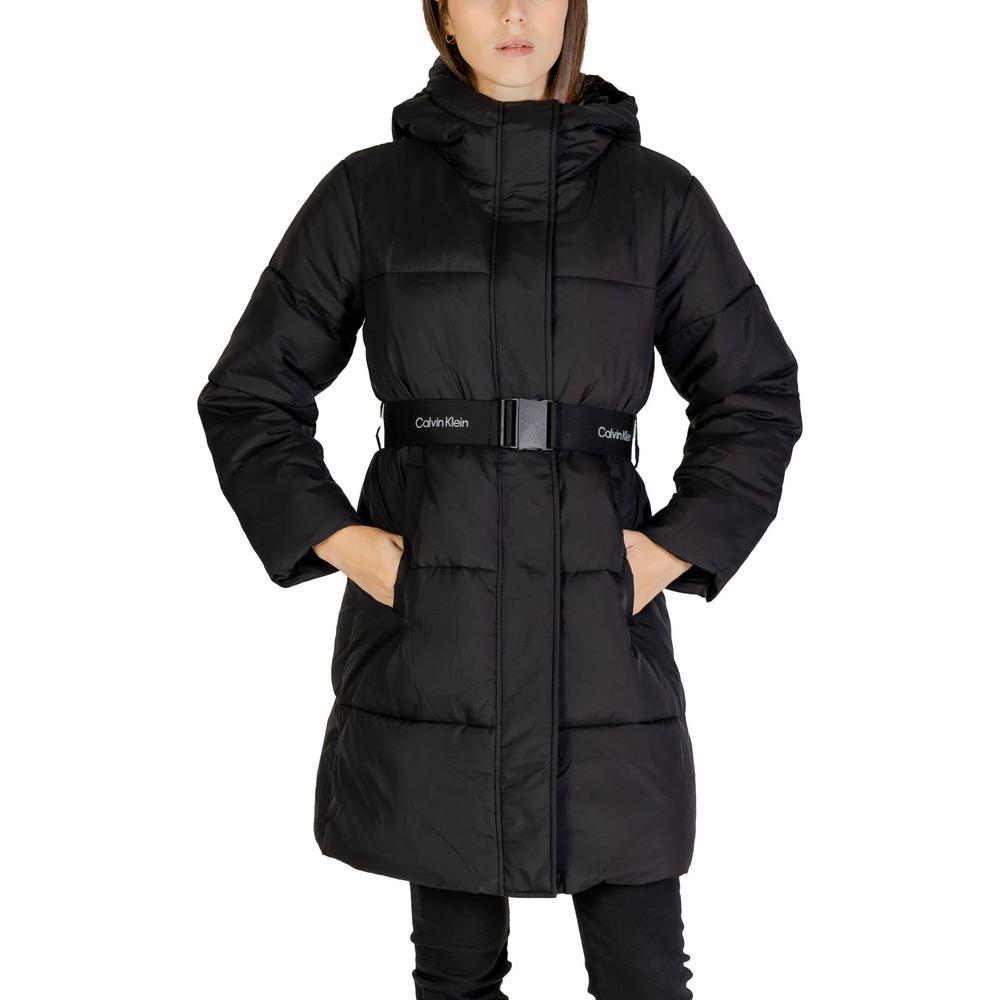 Calvin Klein Jeans Black Nylon Jackets & Coat Calvin Klein Jeans Black