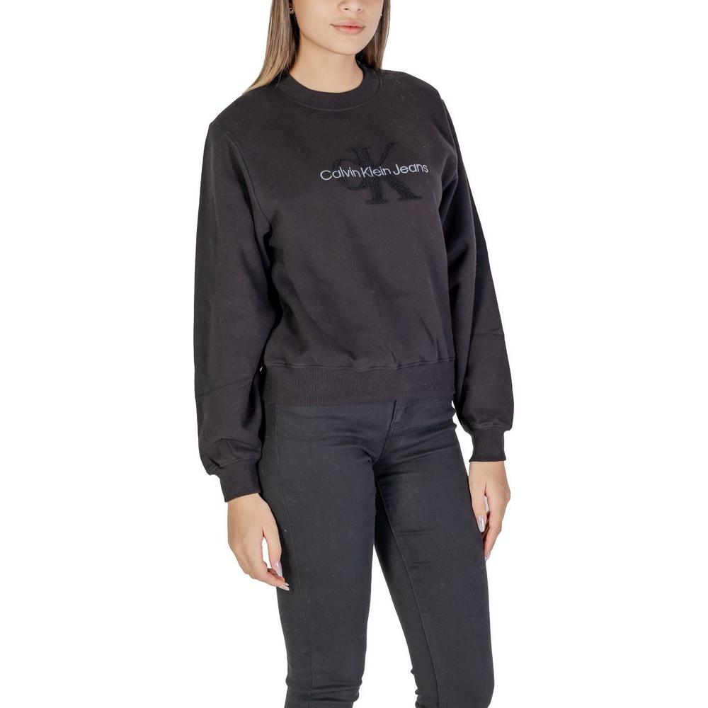 Calvin Klein Jeans Black Cotton Sweater Calvin Klein Jeans Dark Slate Gray
