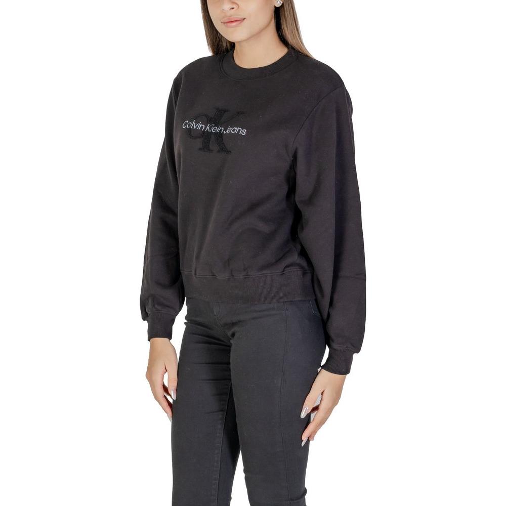 Calvin Klein Jeans Black Cotton Sweater Calvin Klein Jeans Dark Slate Gray