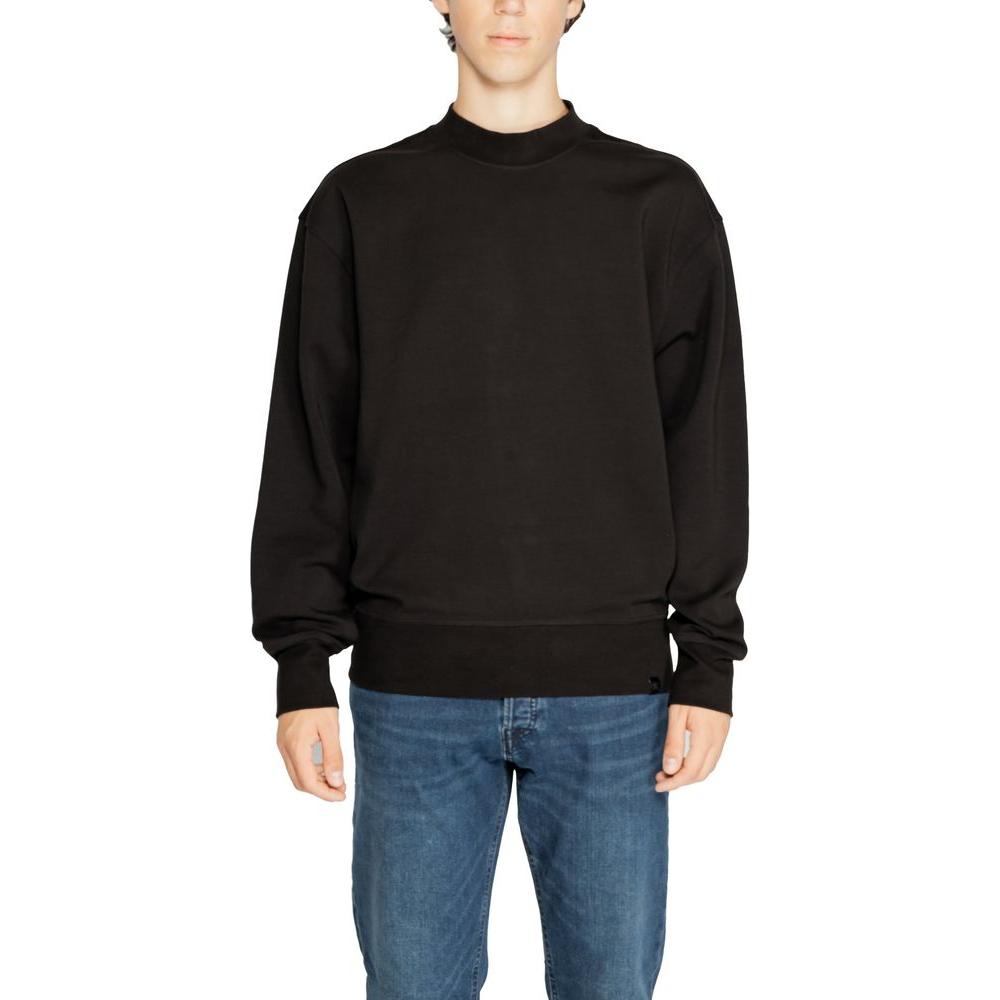 Calvin Klein Jeans Black Recycled Cotton Sweater Calvin Klein Jeans Dark Slate Gray
