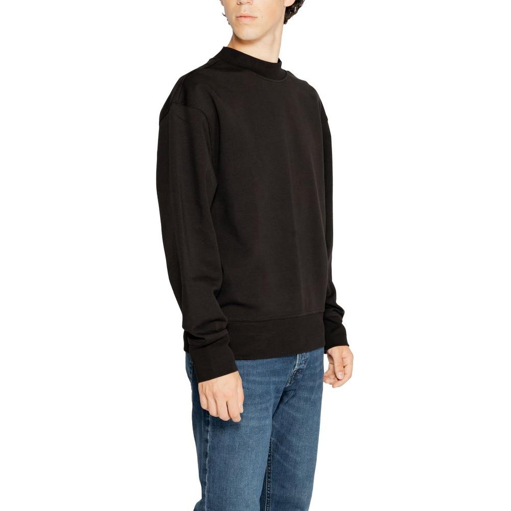 Calvin Klein Jeans Black Recycled Cotton Sweater Calvin Klein Jeans Dark Slate Gray