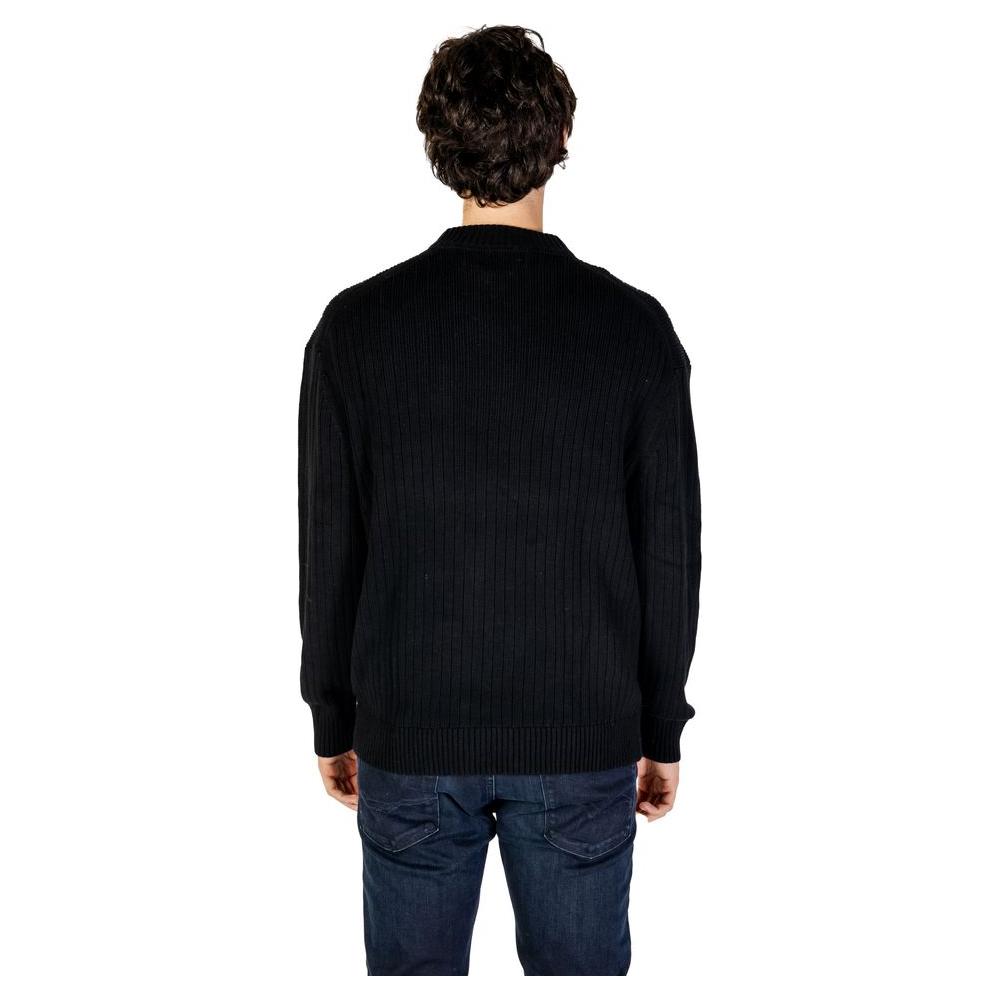 Calvin Klein Jeans Black Cotton Sweater Calvin Klein Jeans Black