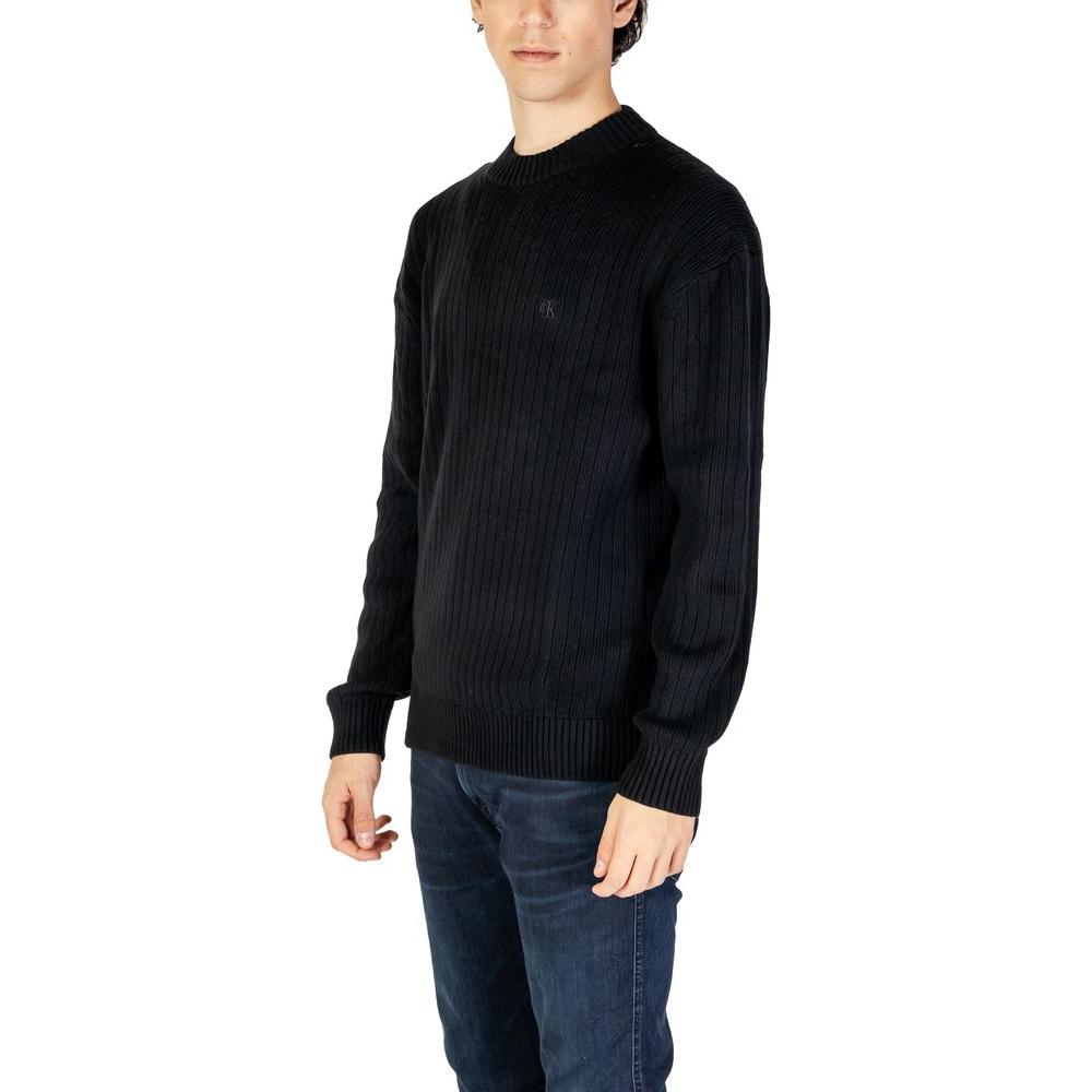 Calvin Klein Jeans Black Cotton Sweater Calvin Klein Jeans Black