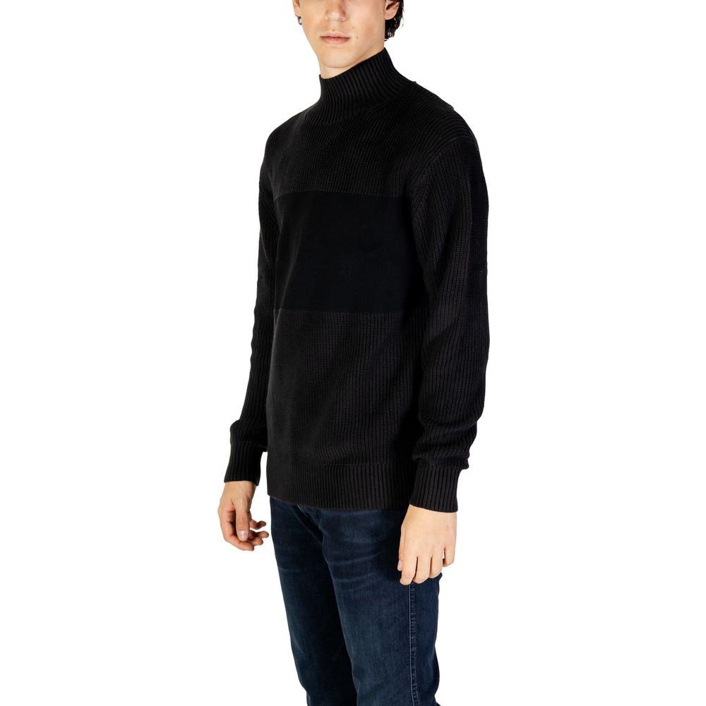 Calvin Klein Jeans Black Cotton Sweater Calvin Klein Jeans Black