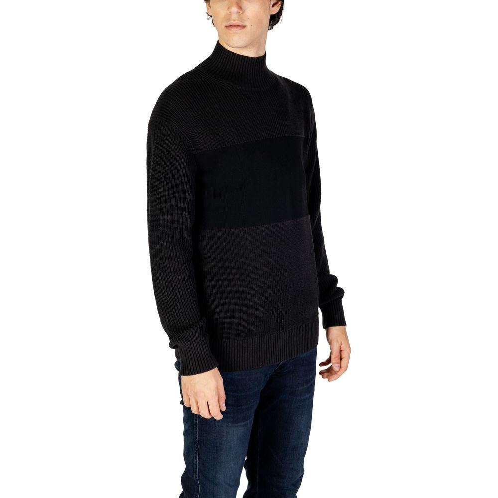 Calvin Klein Jeans Black Cotton Sweater Calvin Klein Jeans Black