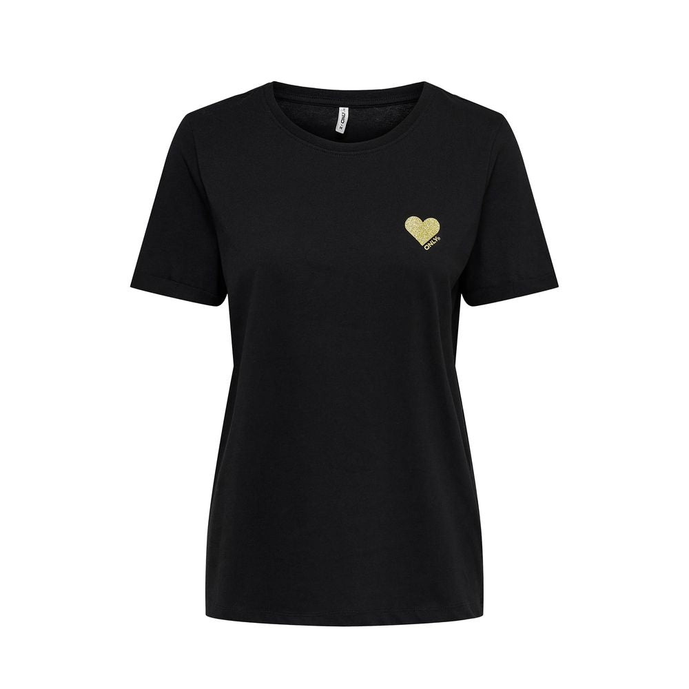 Only Black Cotton Tops & T-Shirt Only Black