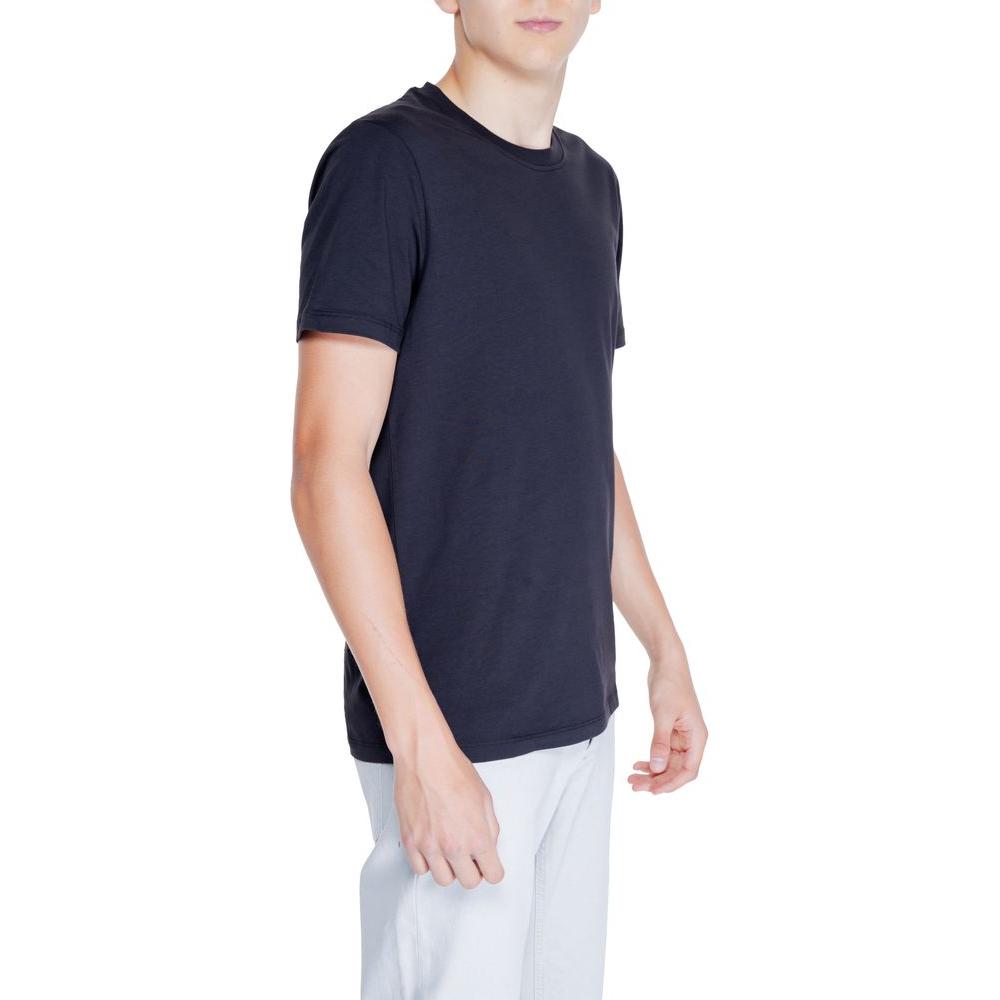 Peuterey Black Cotton T-Shirt Peuterey Dark Slate Gray