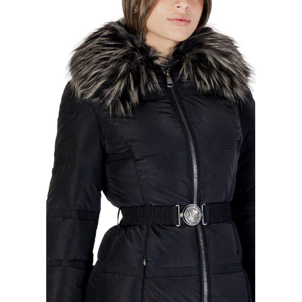 Guess Black Polyester Jackets & Coat Guess Black