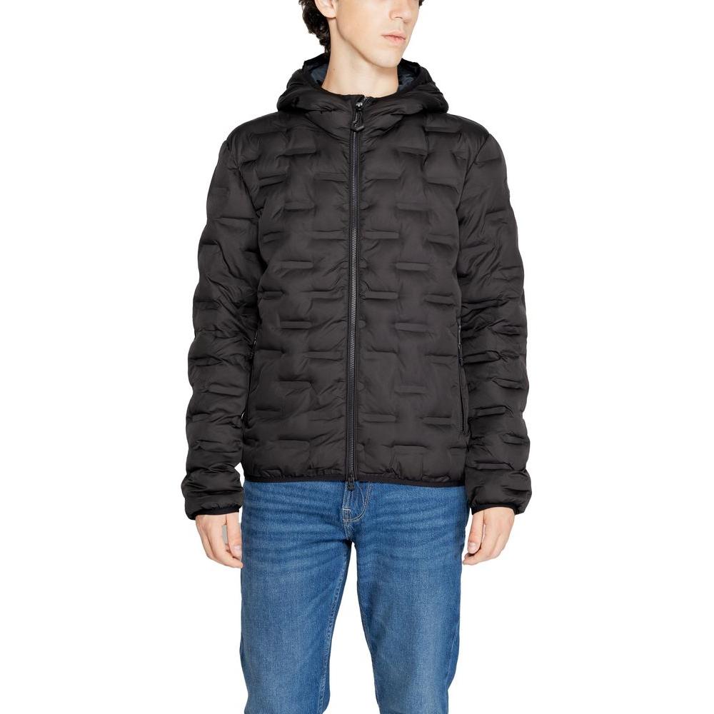 Replay Black Polyester Jacket Replay Dark Slate Gray
