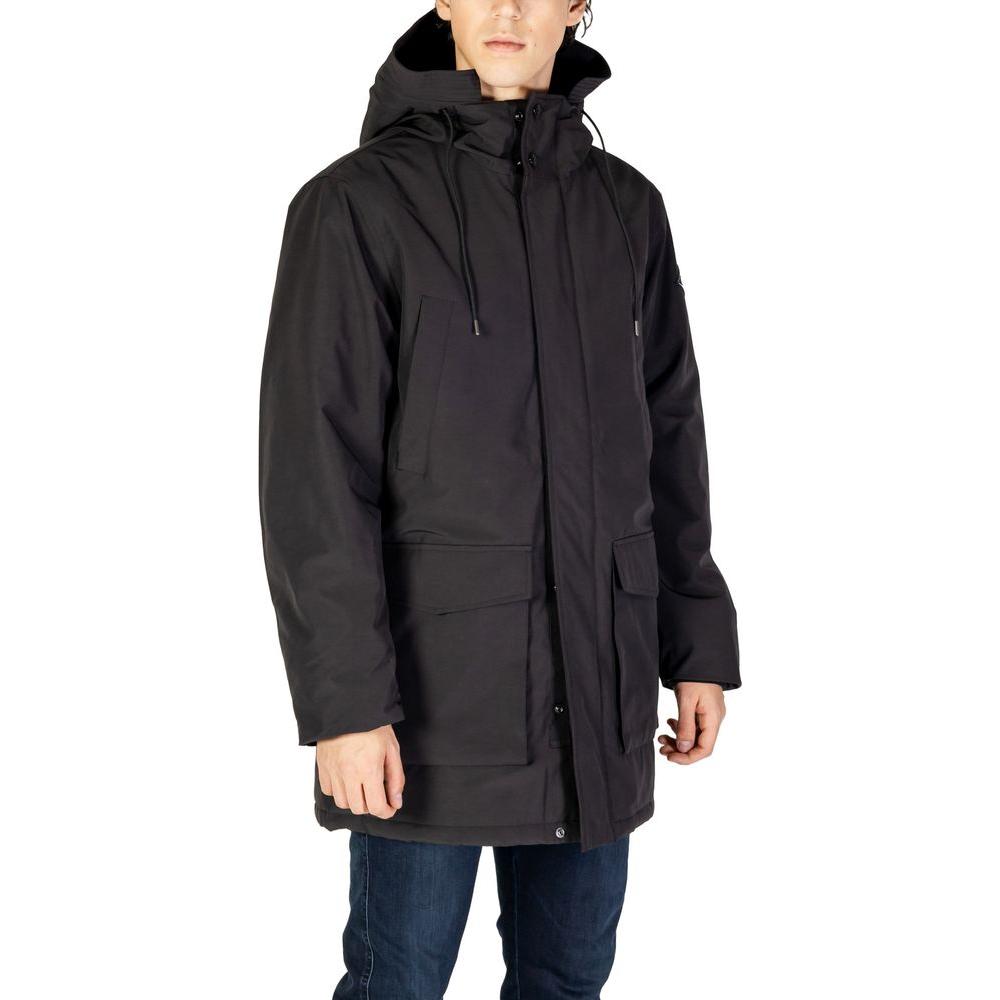 Replay Black Polyamide Jacket Replay Dark Slate Gray