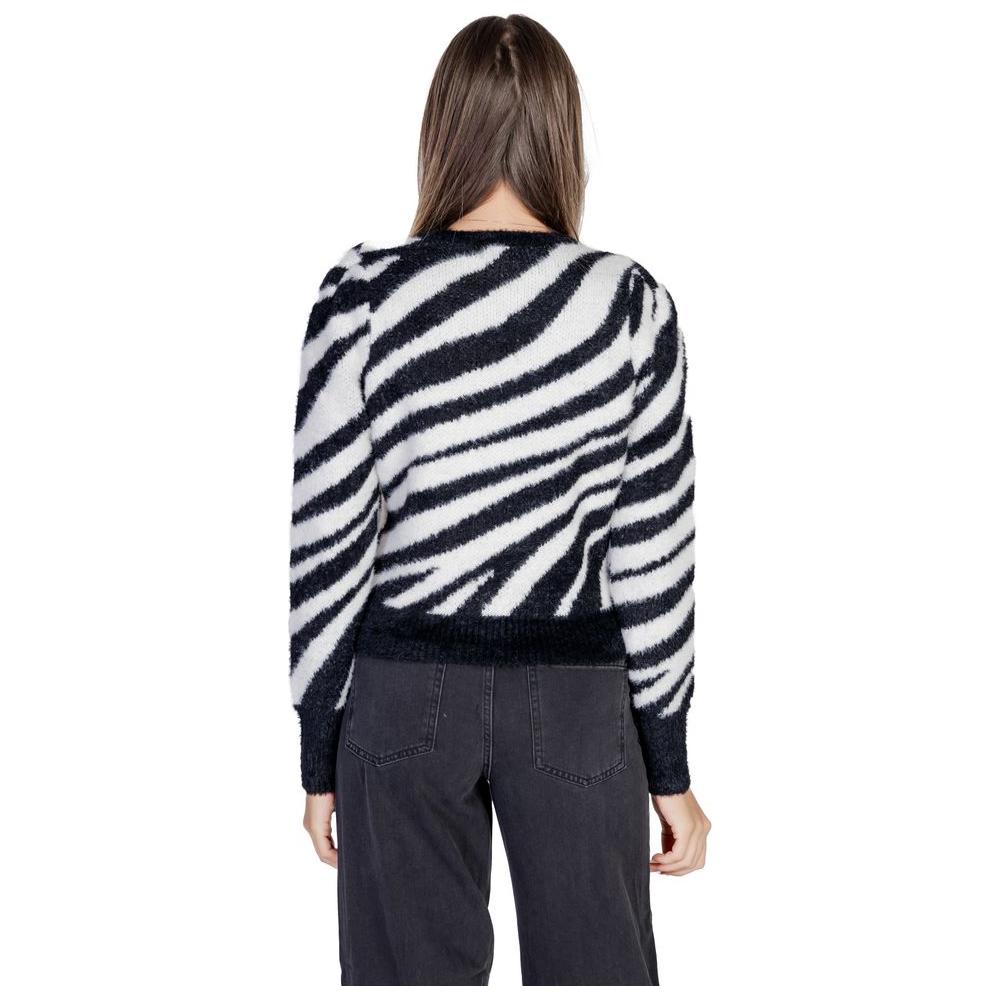 Only Black Nylon Sweater Only Light Gray