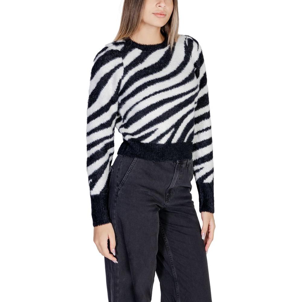 Only Black Nylon Sweater Only Light Gray
