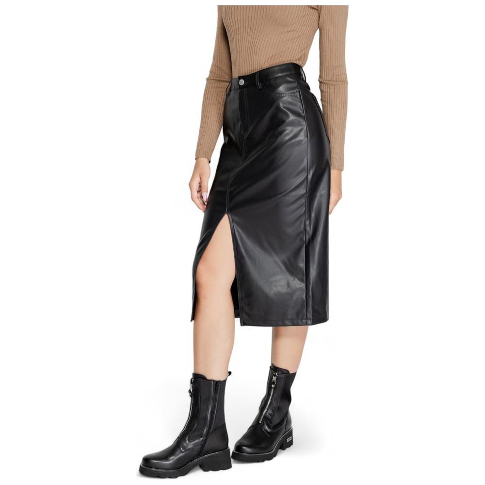 Only Black Polyester Skirt Only Gray