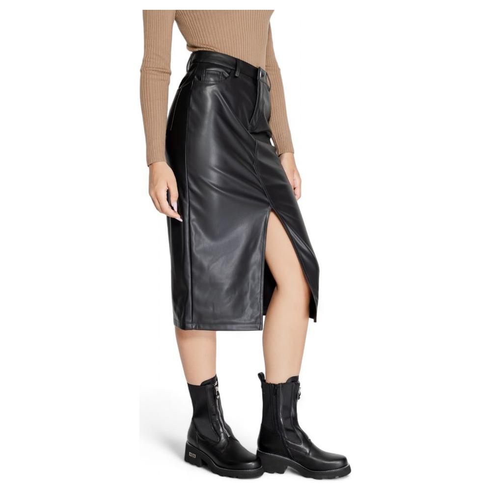 Only Black Polyester Skirt Only Tan