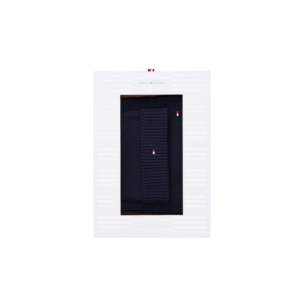 Tommy Hilfiger Blue Cotton Scarf Tommy Hilfiger White Smoke