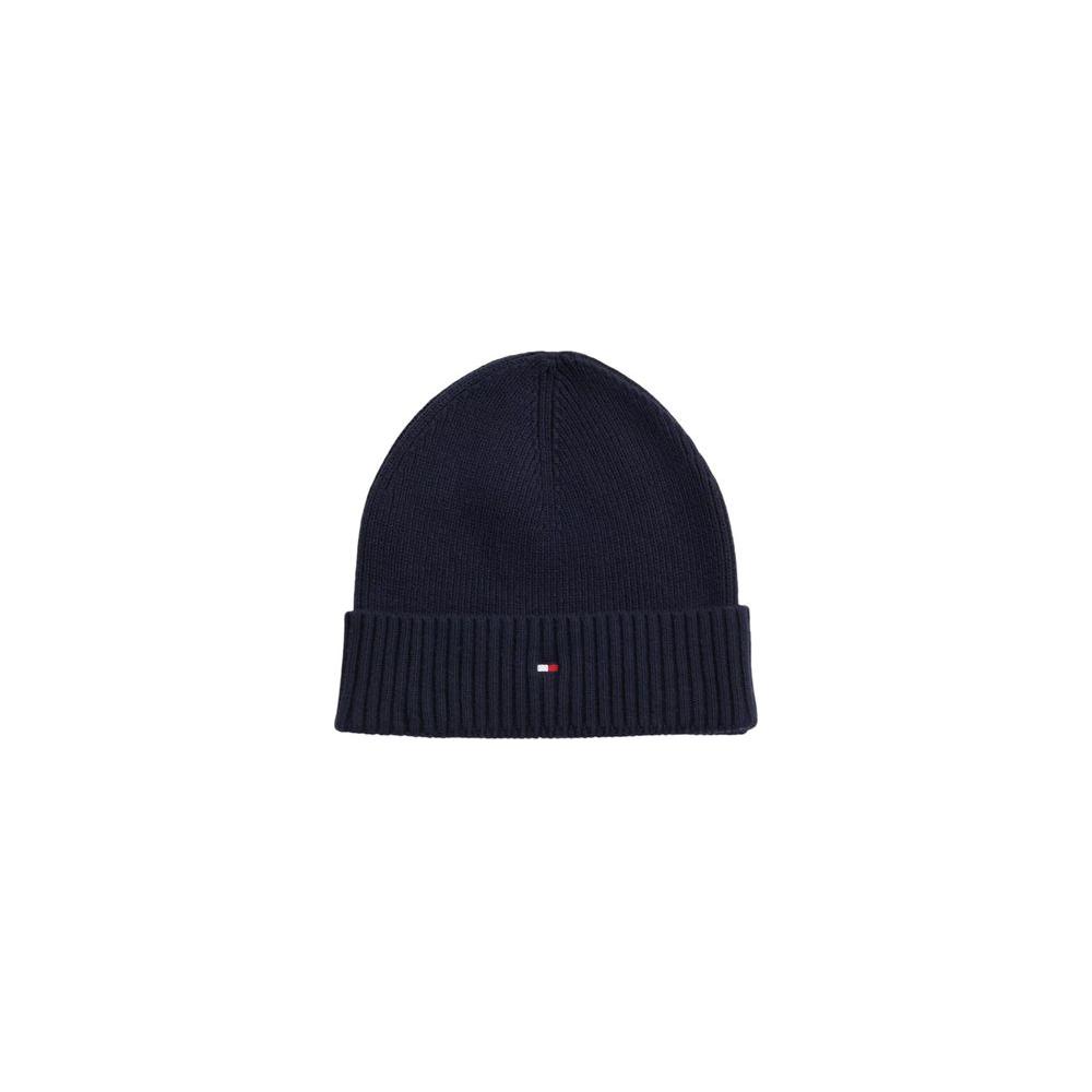 Tommy Hilfiger Blue Cotton Scarf Tommy Hilfiger Black