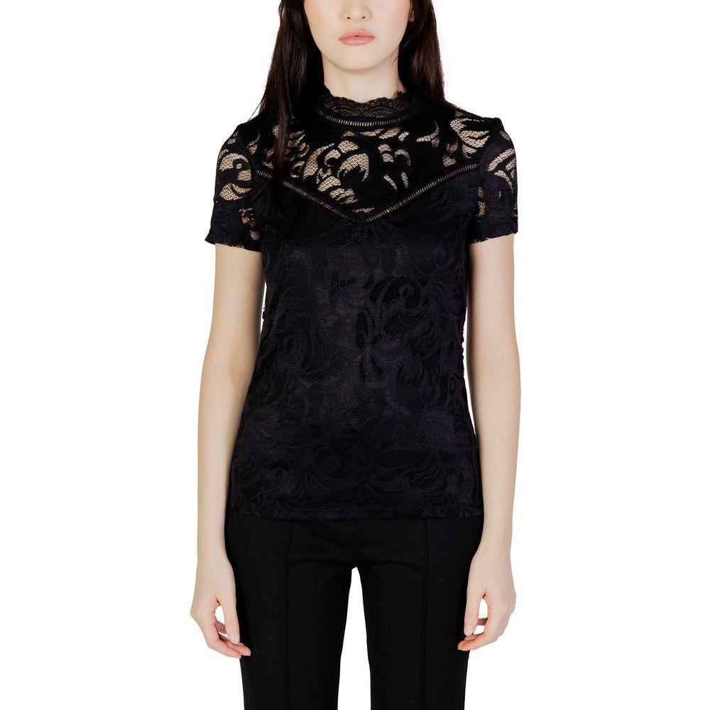 Vila Clothes Black Polyamide Tops & T-Shirt Vila Clothes Black