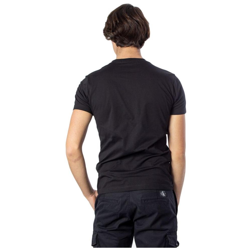 Calvin Klein Jeans Black Cotton T-Shirt Calvin Klein Jeans Dark Slate Gray