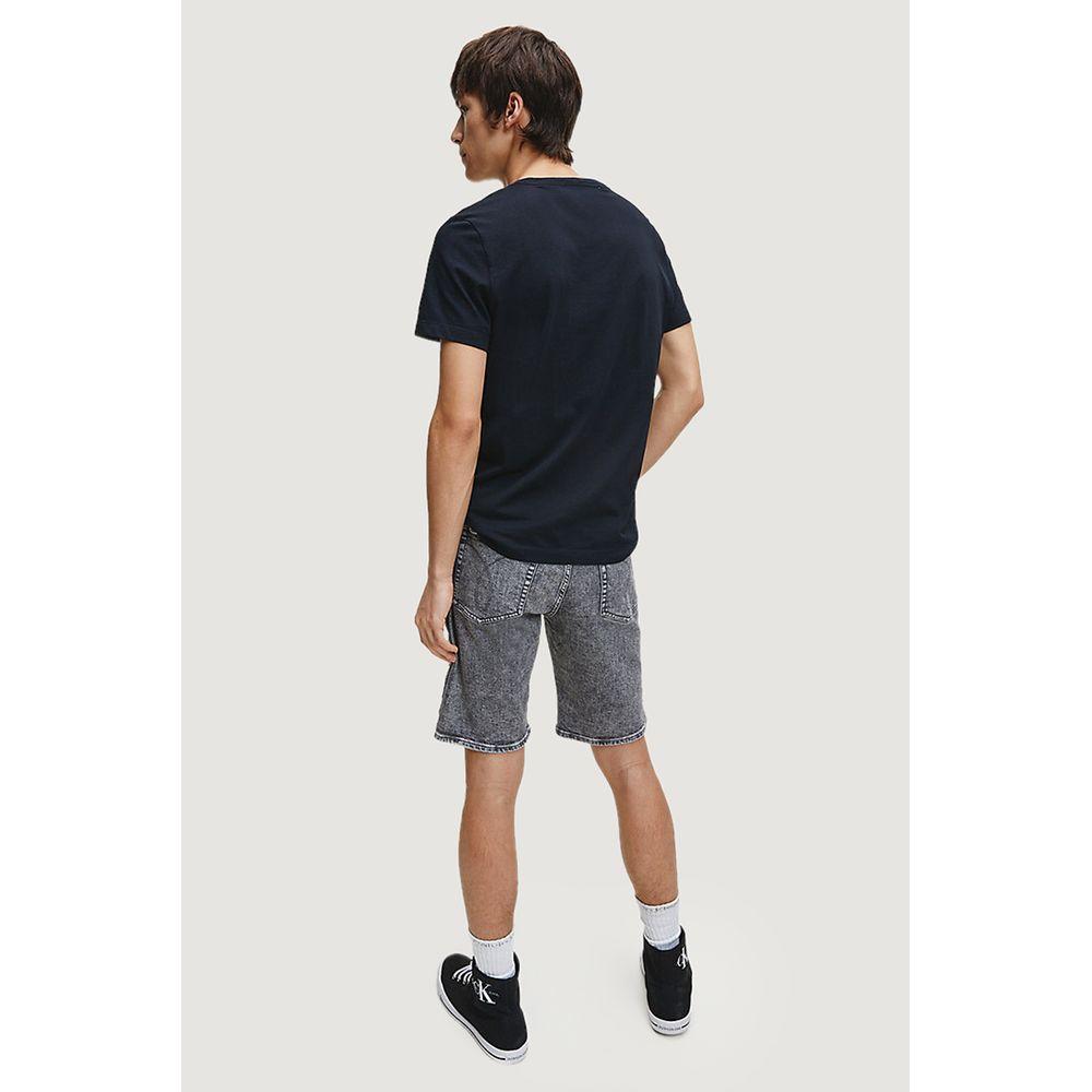 Calvin Klein Jeans Black Cotton T-Shirt Calvin Klein Jeans Lavender