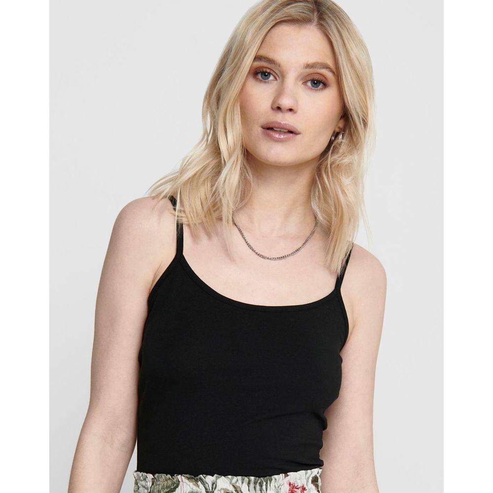 Only Black Cotton Tops & T-Shirt Only Black