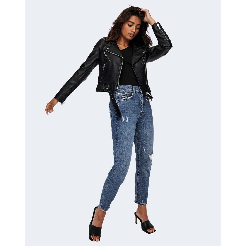 Only Black Polyester Jackets & Coat Only Lavender