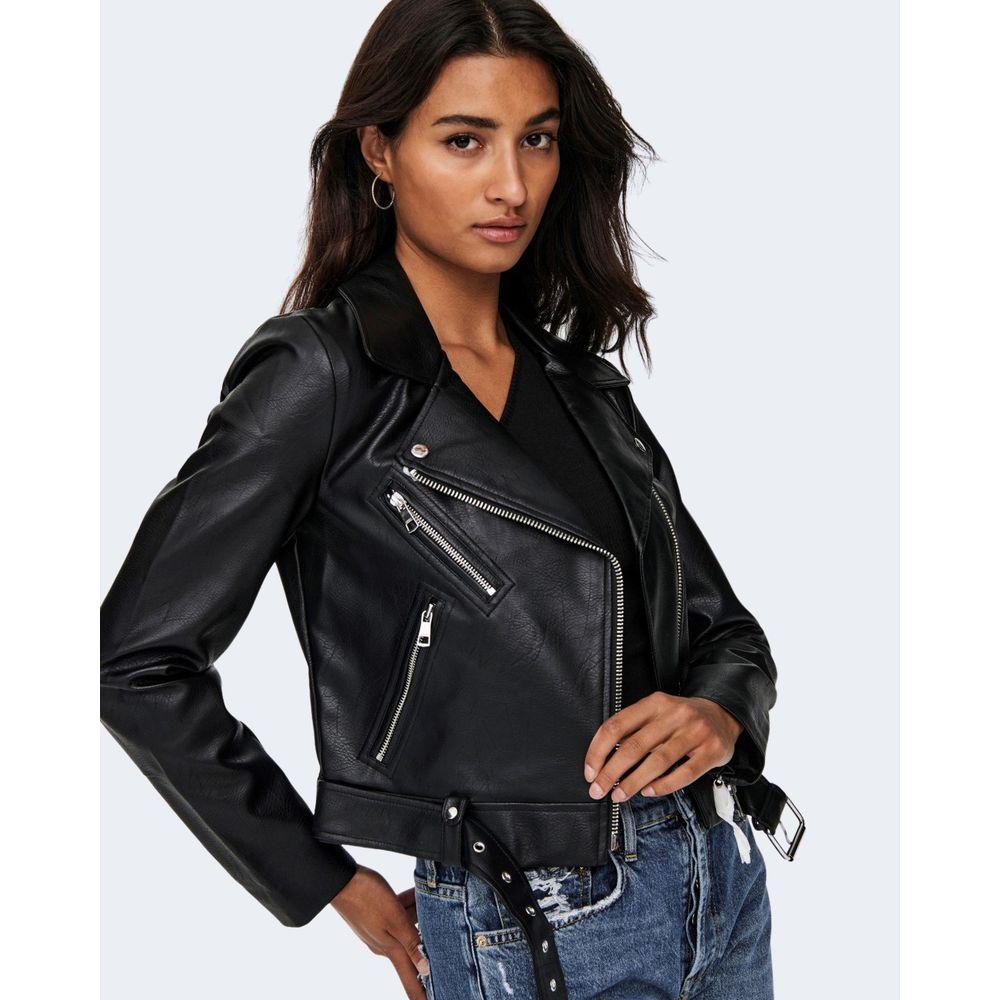 Only Black Polyester Jackets & Coat Only Lavender