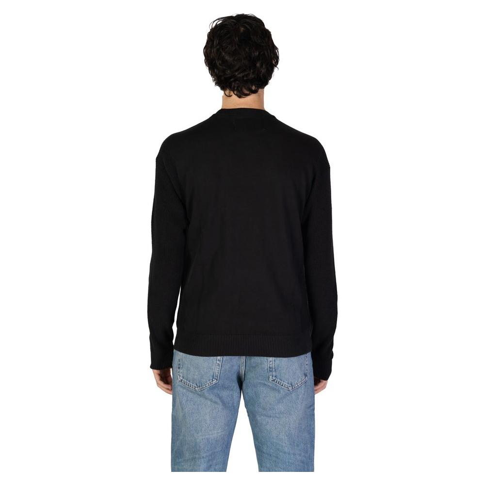 Calvin Klein Jeans Black Cotton Sweater Calvin Klein Jeans Black