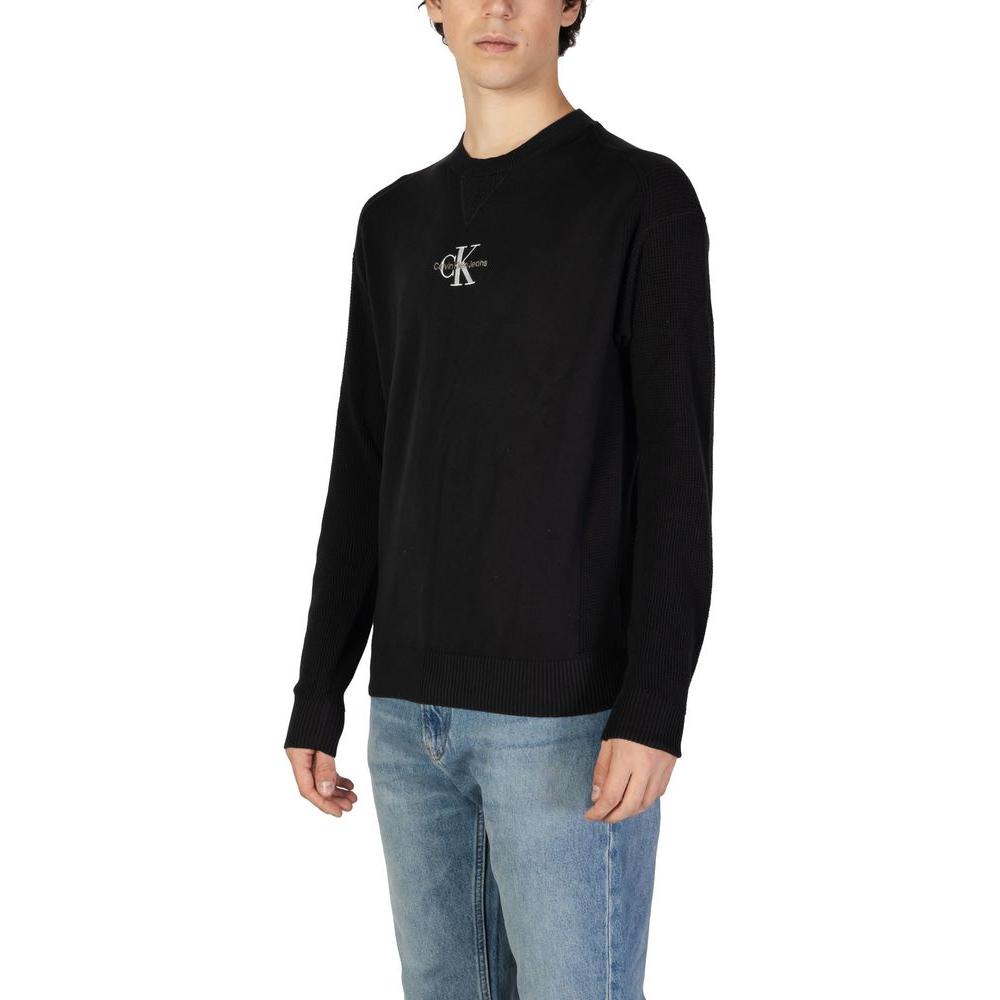 Calvin Klein Jeans Black Cotton Sweater Calvin Klein Jeans Black