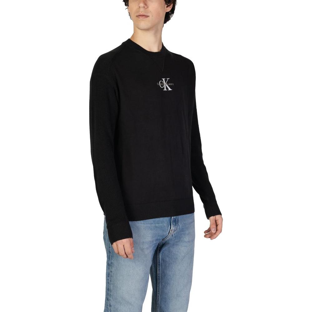 Calvin Klein Jeans Black Cotton Sweater Calvin Klein Jeans Black