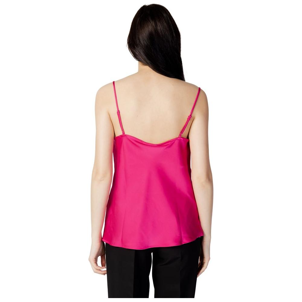 Vila Clothes Pink Polyester Tops & T-Shirt Vila Clothes Black