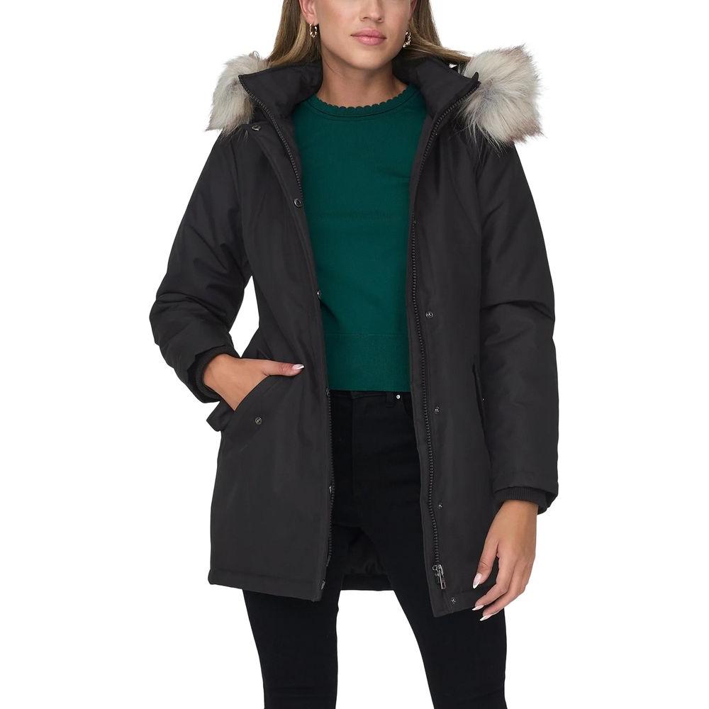 Only Black Polyester Jackets & Coat Only Dark Slate Gray