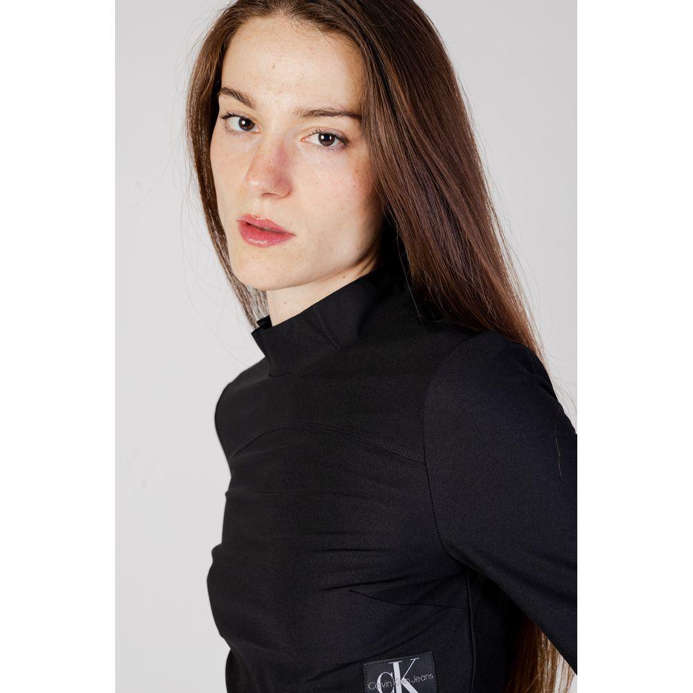 Calvin Klein Jeans Black Recycled Polyester Tops & T-Shirt Calvin Klein Jeans Black