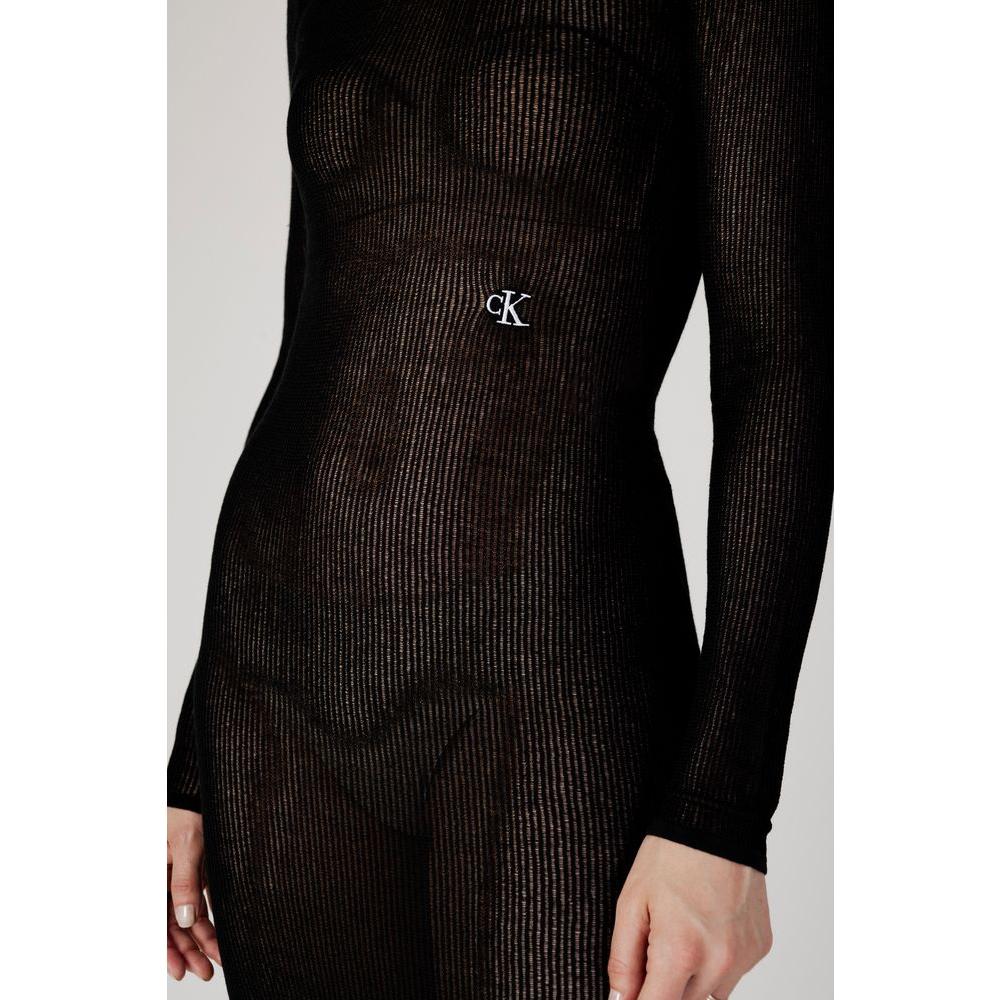 Calvin Klein Jeans Black Acrylic Dress Calvin Klein Jeans Gray
